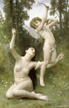 Love Takes Flight painting by Bouguereau
