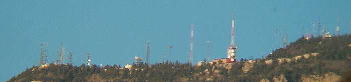 Transmitters on Sandia Crest, overlooking Albuquerque