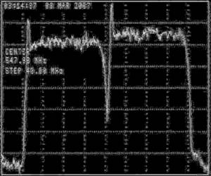 Albuquerque DTV signal on spectrum analyzer